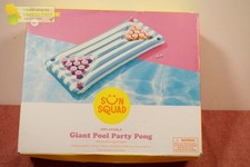 Sun Squad Inflatable Giant Party Pool Pong Blue  White