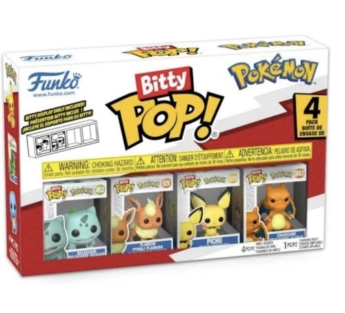New ListingFunko Bitty POP! 4 Different Pokemon Set of 4 in 1 Pack Charizard Pichu Flareon