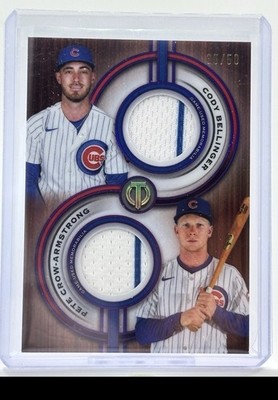 Pete Crow-Armstrong Cody Bellinger 2025 Topps Tribute Dual Relics Card /50 Cubs