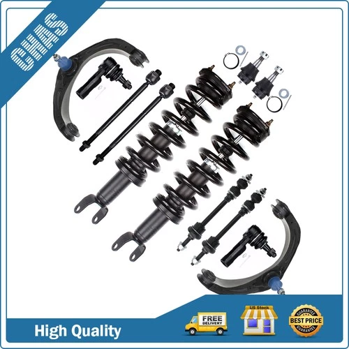 Front Struts Tie Rods Sway Bars Suspension Kit For 2009-2012 Dodge Ram 1500