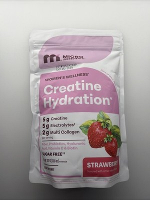 Micro Ingredients Womens Wellness Creatine Hydration Strawberry Electrolytes