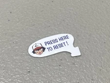 Press Here to Reset (for N64) Pikachu Edition Replacement Label