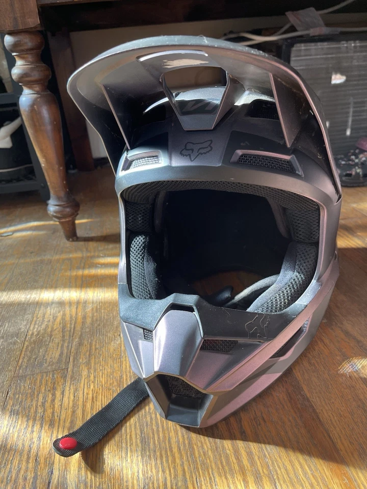 Casco de carreras Fox edición limitada VI talla mediana negro púrpura Foto 3 de 4