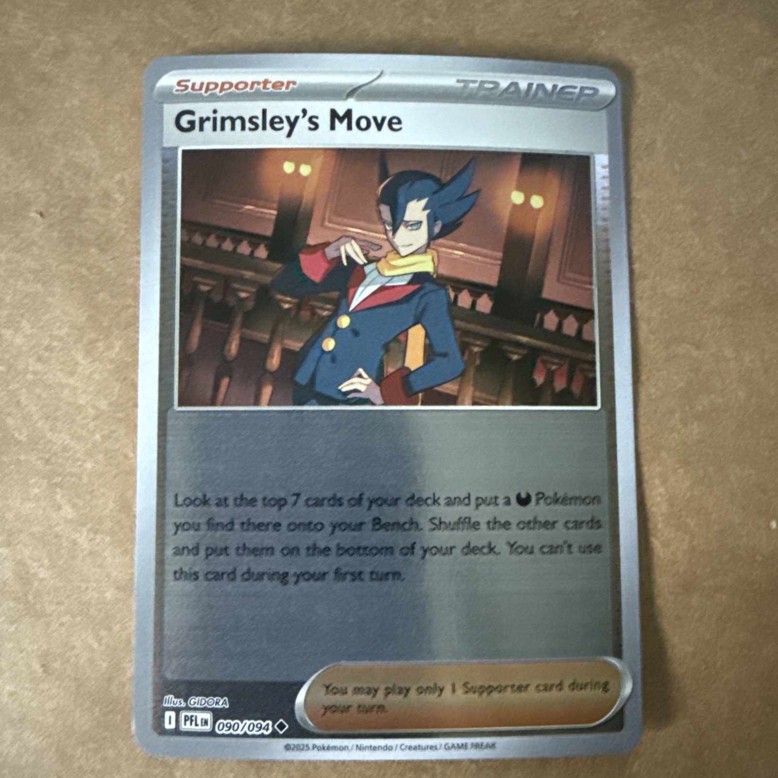 Pokemon Phantasmal Flames Grimsley's Move 090/094 Reverse Holo NM