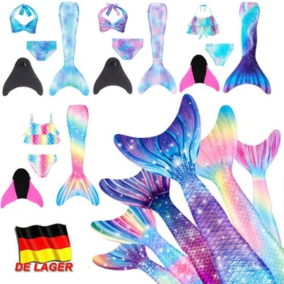 Profi Kinder flosse Meerjungfrauen Kind Bikini Mermaid Meerjungfrau Monoflosse - - Bild 1 von 4
