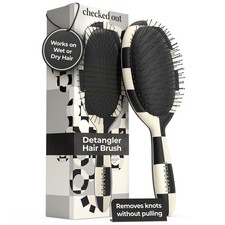 Checkered Print Hair Brush Detangler Wet Hair Brushes For Women, Womens Hai...