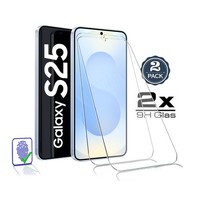 2X FüR Samsung Galaxy S25 5G - Panzerfolie Echt Glas Vollkleber 9H Schutzglas