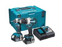 Makita Akku-Combo Set 18V DLX2507ZJ Schlagschrauber DHP489 + DTD153 2X 5Ah Lader