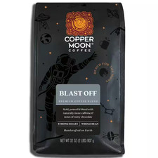 32 Oz. Blast off Blend, Strong Roast, Coffee Beans 8.85 per pound