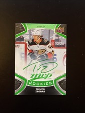Trevor Zegras Green Auto Script Parallel Rookies #249 - 2021-22 Upper Deck MVP