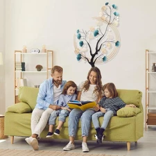 Large Metal Wall Decor 3D Wall Art Decor Modern Wall Sculptures Ginkgo Leaf