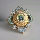 Mikromosaik  Brosche Millefiori um 1890