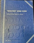 1916-1945 Mercury Dimes Album Only Missing 16D,21,21D 74 Dimes Total #592