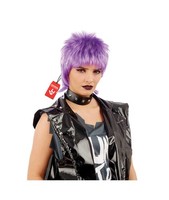 Lila Punk PerüCke Damen – 80Er Jahre Vokuhila Rocker KostüM ZubehöR FüR Karne...