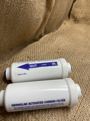 Qty2 Microline 6 Inch In Line Carbon Filter JG Connection (S7206W-JG) 3/8 Quick
