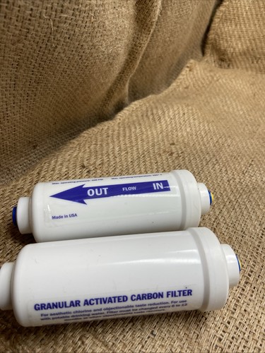 Qty2 Microline 6 Inch In Line Carbon Filter JG Connection (S7206W-JG) 3/8 Quick