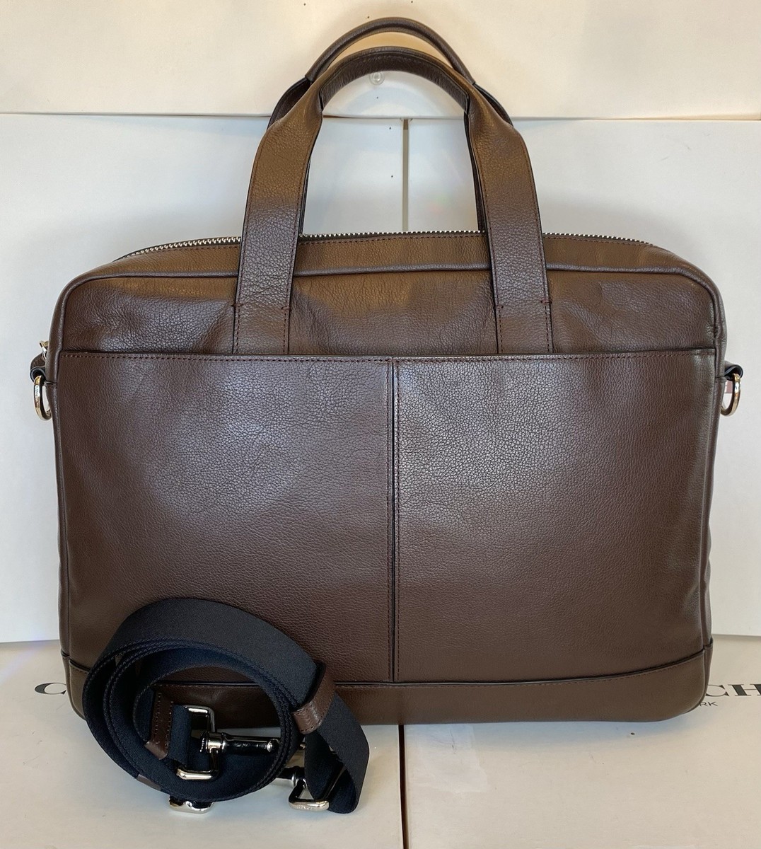 コーチ ビジネスバッグ レザー 紺 F54801 2WAY ショルダーバッグ COACH F54801 Hamilton Bag In Smooth Leather ハミルトン バッグ