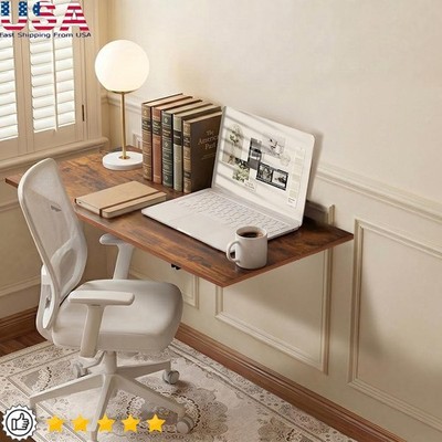 Space Saving Folding Wall Mounted Desk Table Kitchen Laundry Office Work New