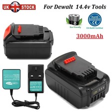 Battery/Charger For DeWalt 14.4V 3AH Li-ion XR DCB140-XJ DCB142-XJ DCD735 DCF830