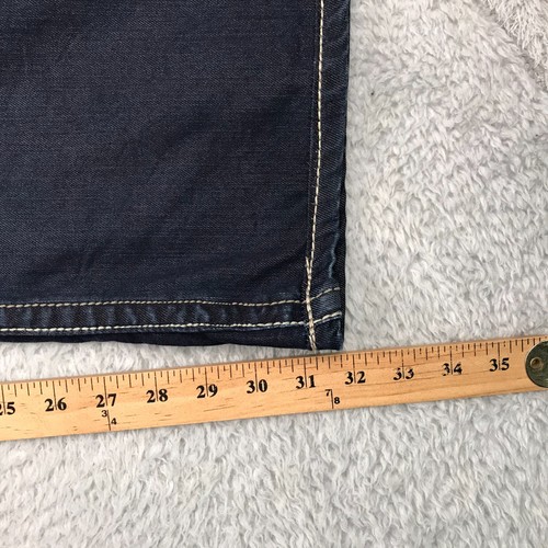 BKE Derek Jeans Mens 42 (45x32) Blue Mid Rise Straight Stretch Dark Wash Denim - Picture 11 of 13
