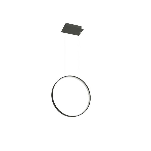 Pendellampe HäNgeleuchte Ring Led Wohnzimmerleuchte Esszimmerlampe Schwarz-image