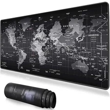 Large World Map Mouse Pad Desk Mat Gaming Keyboard Mat Office Table Protector