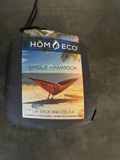 HOM ECO Single Hammock.  Blue. Holds Up To 400 Lbs.  Nylon