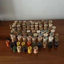 Lot 84  Vintage J&P Coats & Clark Star  Talon Sewing Thread Empty Wooden Spools