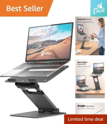 Adjustable Laptop Riser - Ergonomic Foldable Stand for Home & Office Use