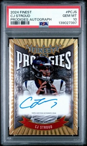 2024 TOPPS FINEST PRODIGIES AUTOS #PCJS CJ STROUD PSA 10
