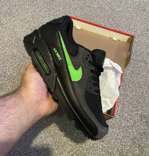 Nike Air Max 90 Men’s UK 9 Black/Green Low Top Trainers Boxed