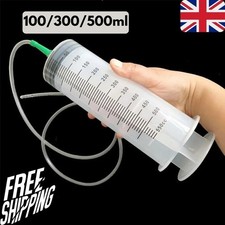 Large Capacity Syringe Reusable Pump Oil Measuring with 100-550ml 1M Clear Tube