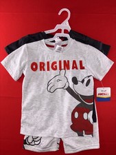 NWT Short Set Disney Mickey 3 Piece Outfit Size 4 0149