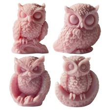Cute Owl Silicone Candle Mold Animal Resin Concrete Gypsum DIY Craft Gift