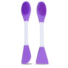 2 Pcs Silicone Face Brush,Soft Facial Cleansing Brush,Silicone Face Scrubber for