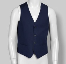 Alfani Men's Blue Slim-Fit Stretch Four-Button Suit Vest Size S