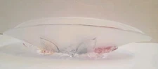 Mikasa Frosted Embossed Boat Glass Fruit Bowl 