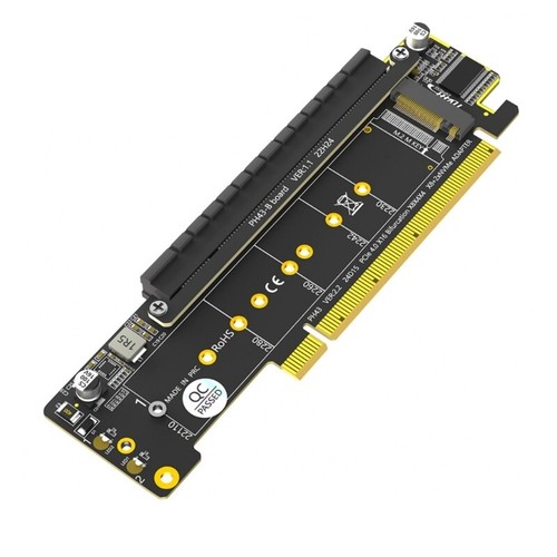 High Performances Double NVMe PCIe Adapter 110x22mm, 80x22mm, 60x22mm 42x22mm - Photo 3/8