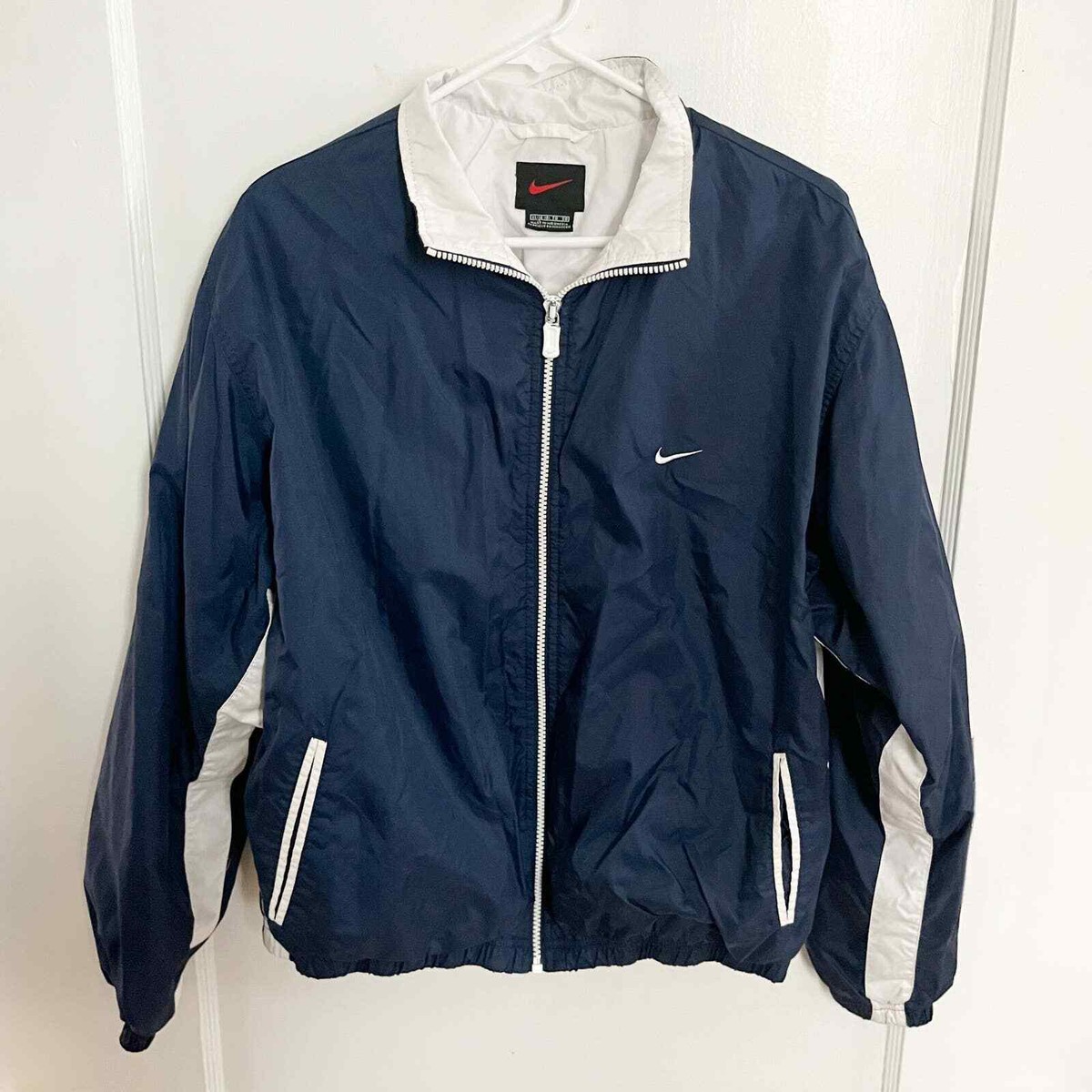 NIKE 90's テニスウォームアップウエア　サイズM used Vintage Nike 1990s Navy/White Windbreaker Size YXL | eBay