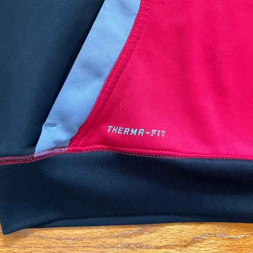 Nike Jordan Youth Size M Therma-FIT Hoodie Pullover Sweatshirt Black Red Gray - Picture 2 of 8