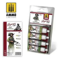 Ammo Paint Set IDF UNIFORMS - A.MIG 7030 17mL x 4 Jars
