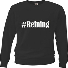 Sweatshirt Sweater #Reining für Damen Herren Kinder Farben Schwarz Weiss