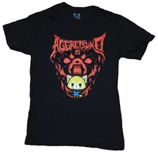 Aggretsuko Adult New T-Shirt  - Standing Calm in a Mad Demon's Shadow