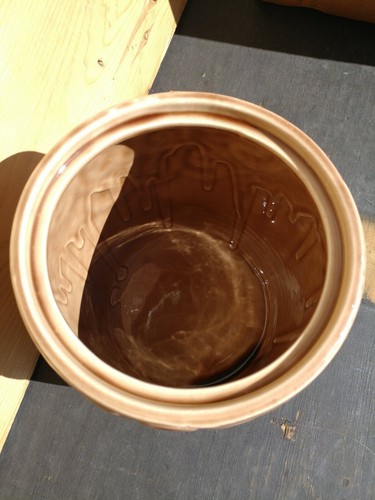 McCoy Keramik Kekskanne Glas 10 Zoll Moonshine Whiskey Kanne USA #213 Vintage, SCHÖN - Bild 3 von 12