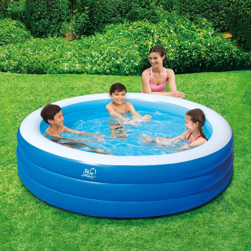 New Bluewave 102" x 69" x 22" Deep Rectangular Family Inflatable Pool with Cover - Image 2 of 3
