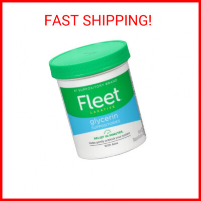 Fleet Laxative Glycerin Suppositories for Adult Constipation, Adult Laxative Jar