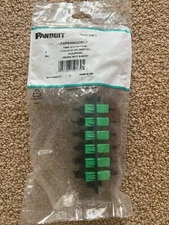Panduit FAP6WAGDSCZ Fiber Panel 6 SC APC Duplex SM Adapters Green