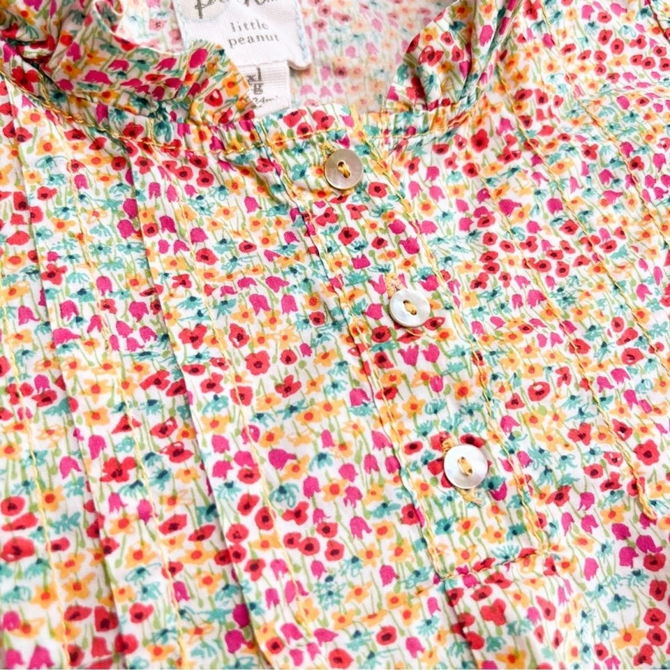 Vestido PEEK Ditsy Floral 100% Algodón Brillantes Pequeñas Flores Bebé Niñas talla 18-24M Foto 2 de 4