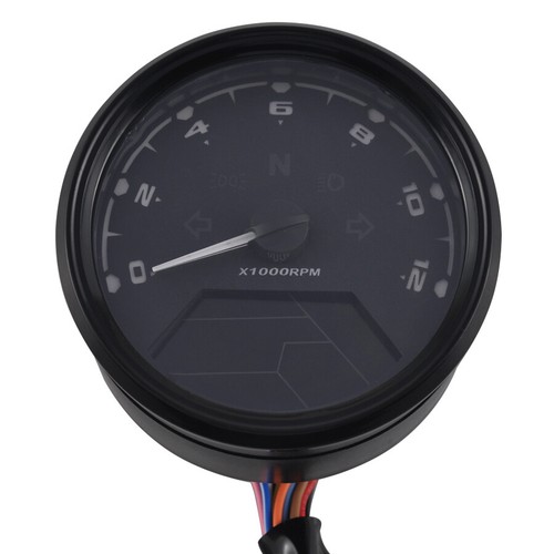 Universal Motorcycle Odometer Speedometer Tachometer 12000RPM LCD Digital Gauge - Picture 7 of 20