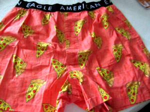 AMERICAN EAGLE BOXERS SIZE MEDIUM 32"-34" WAIST PIZZA GIFT FOR HIM